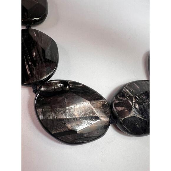 NEW Hypersthene necklace in gold over bronze - Picture 11 of 16